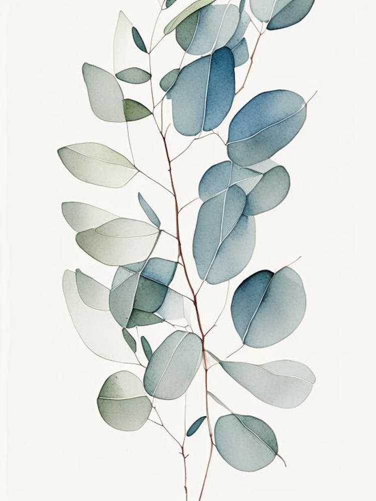 Eucalyptus Herb Minimalist Watercolour 3