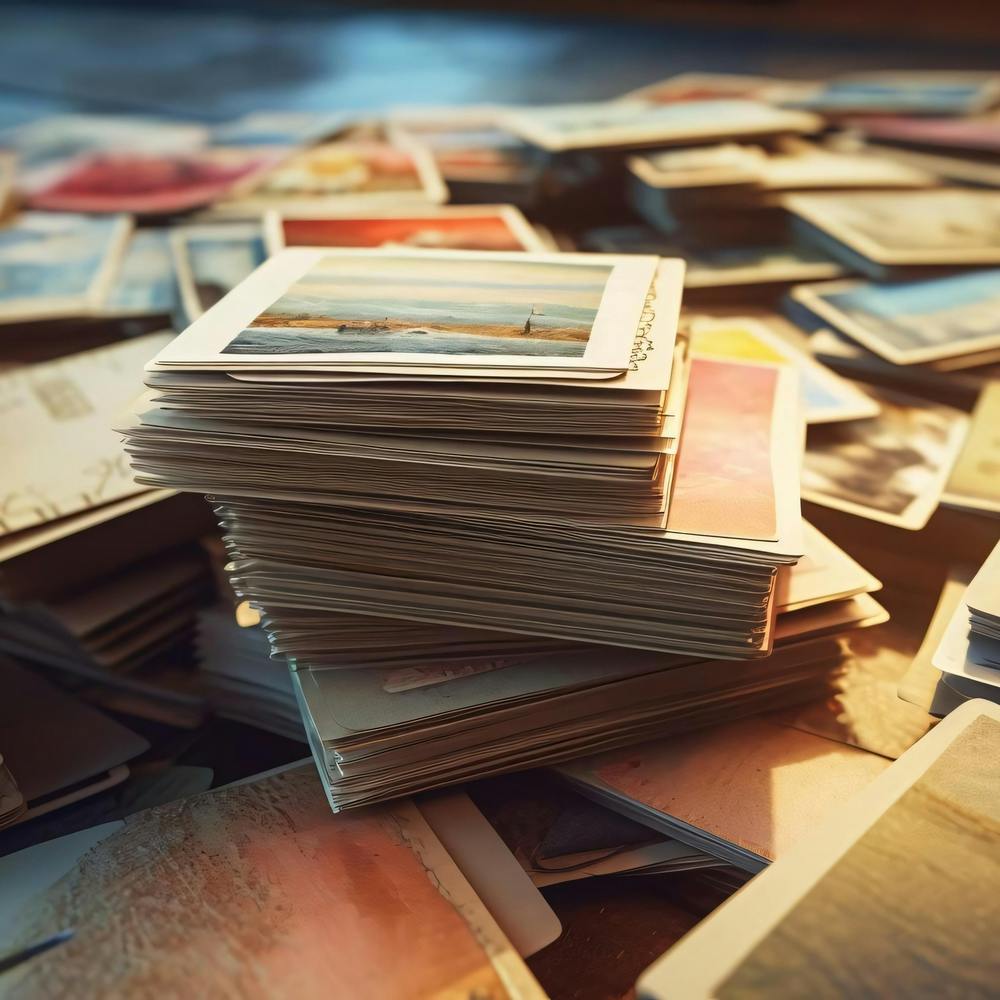 Pile Of Old Postcards