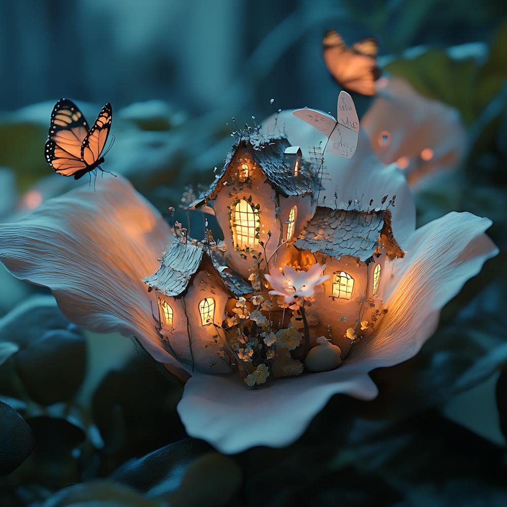 Village de Fées Enchanté dans une Fleur 7