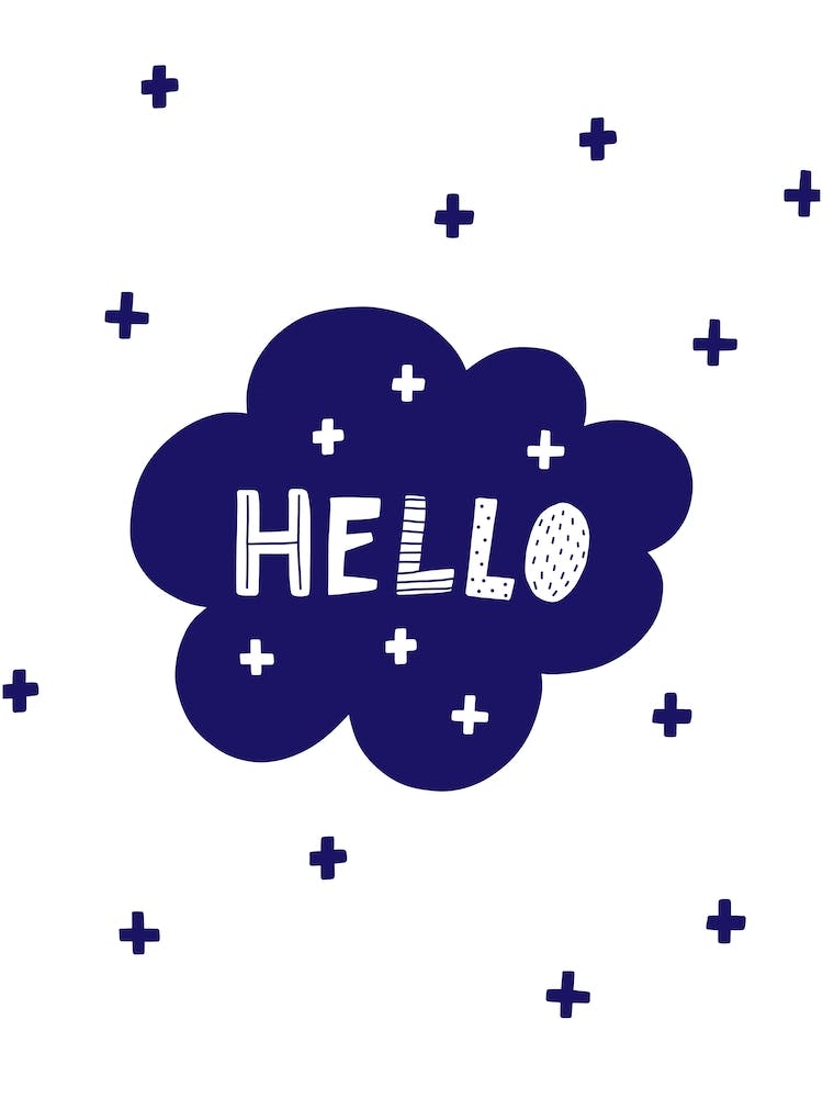 Hello Bubble Cloud Navy Super Scandi Kids
