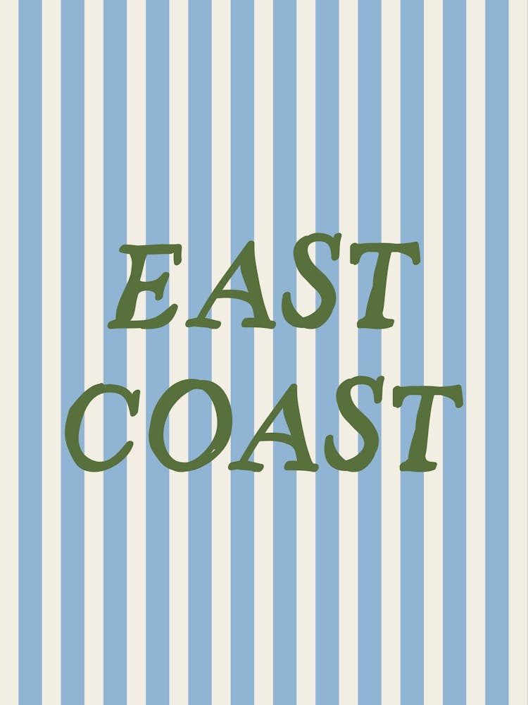 East Coast Gestreiftes Poster 1