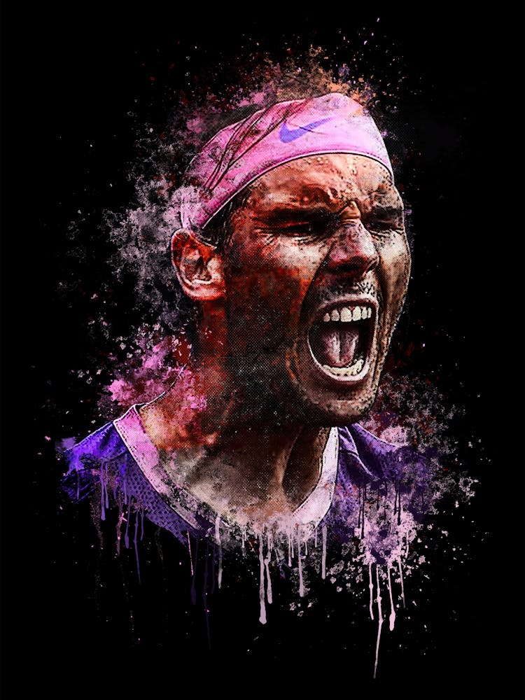 Painting of Rafael Nadal