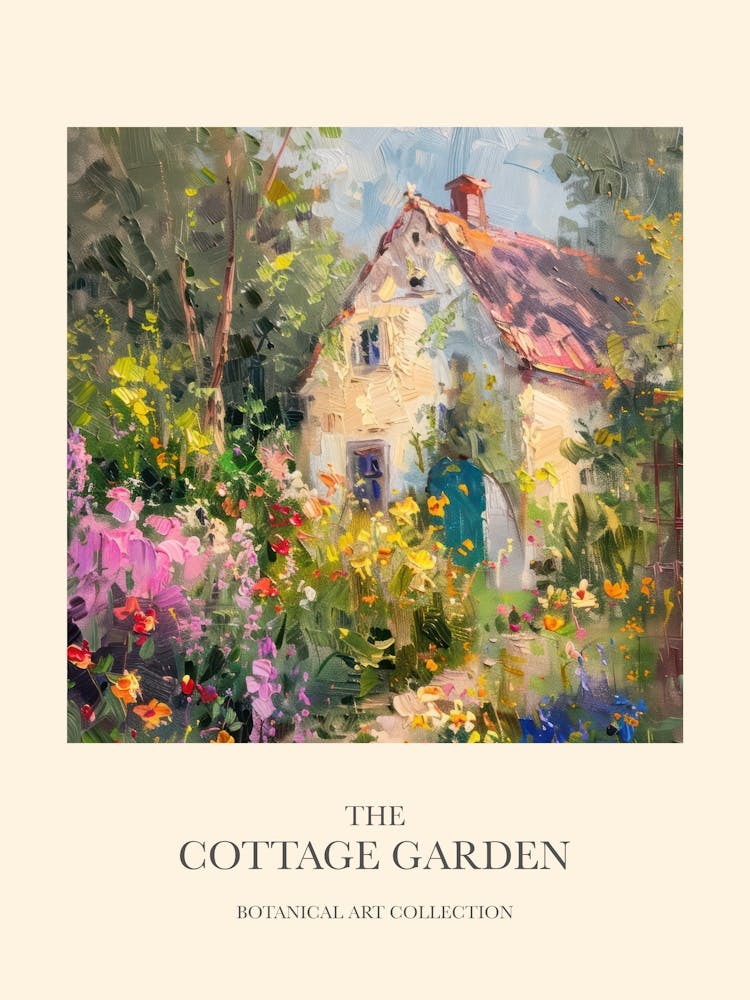 Cottage Garden Poster Floral Tapestry 5