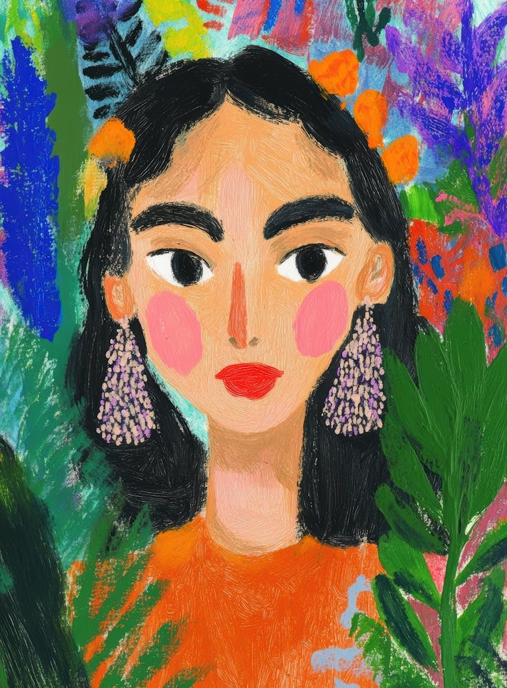 Woman and flowers 2