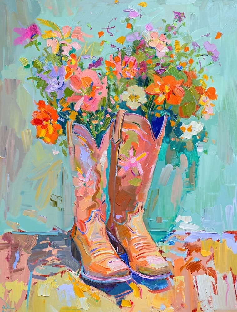 Cowboy Boots And Wildflowers 1