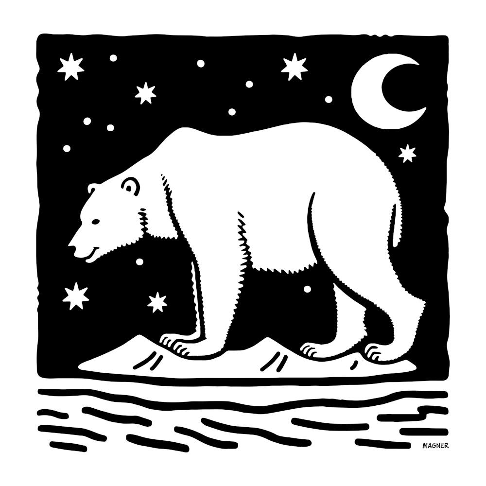 Ice Surfing Polar Bear