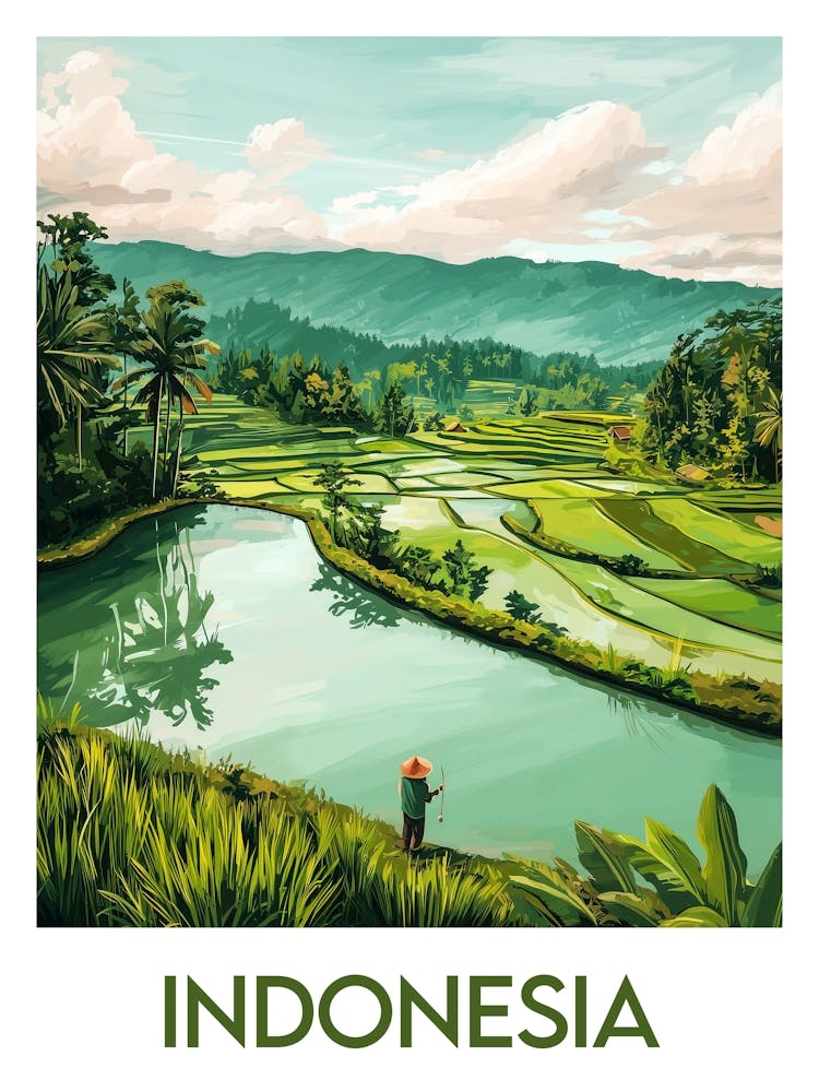 Affiche de voyage Indonesia 1