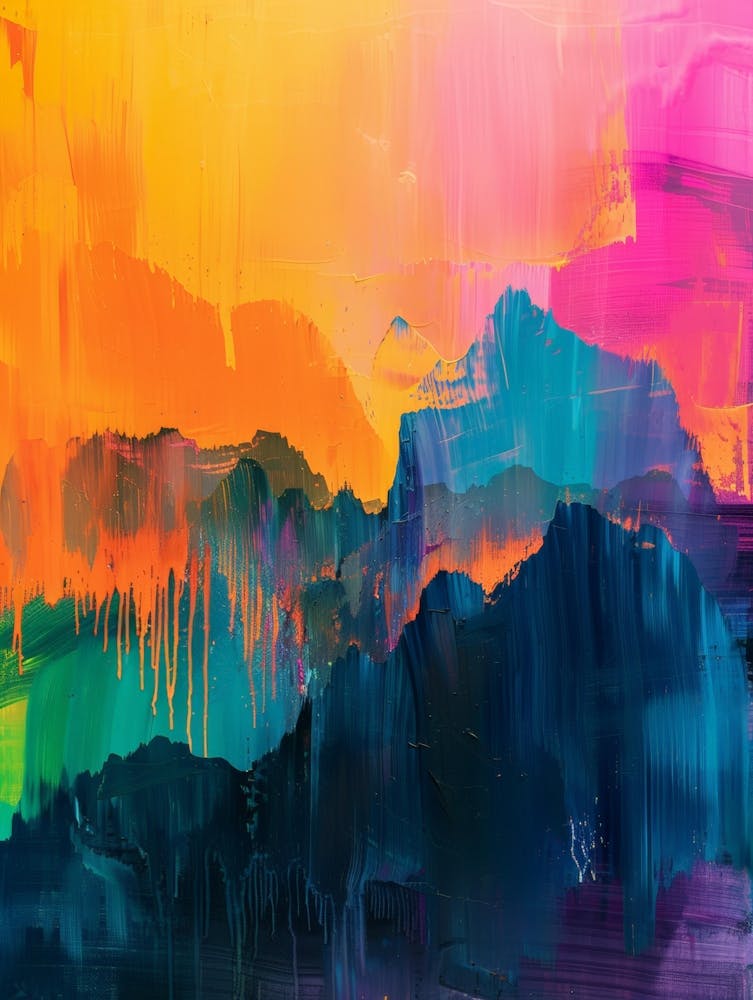 Abstract - Colorful Mountains