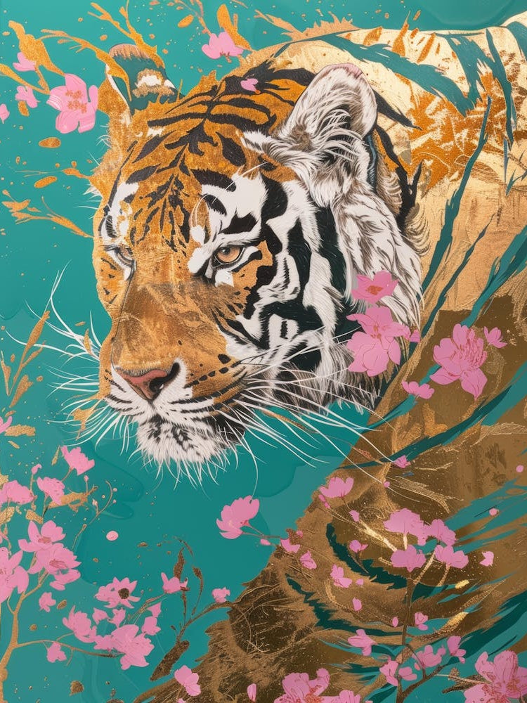 Tiger In Bloom 5