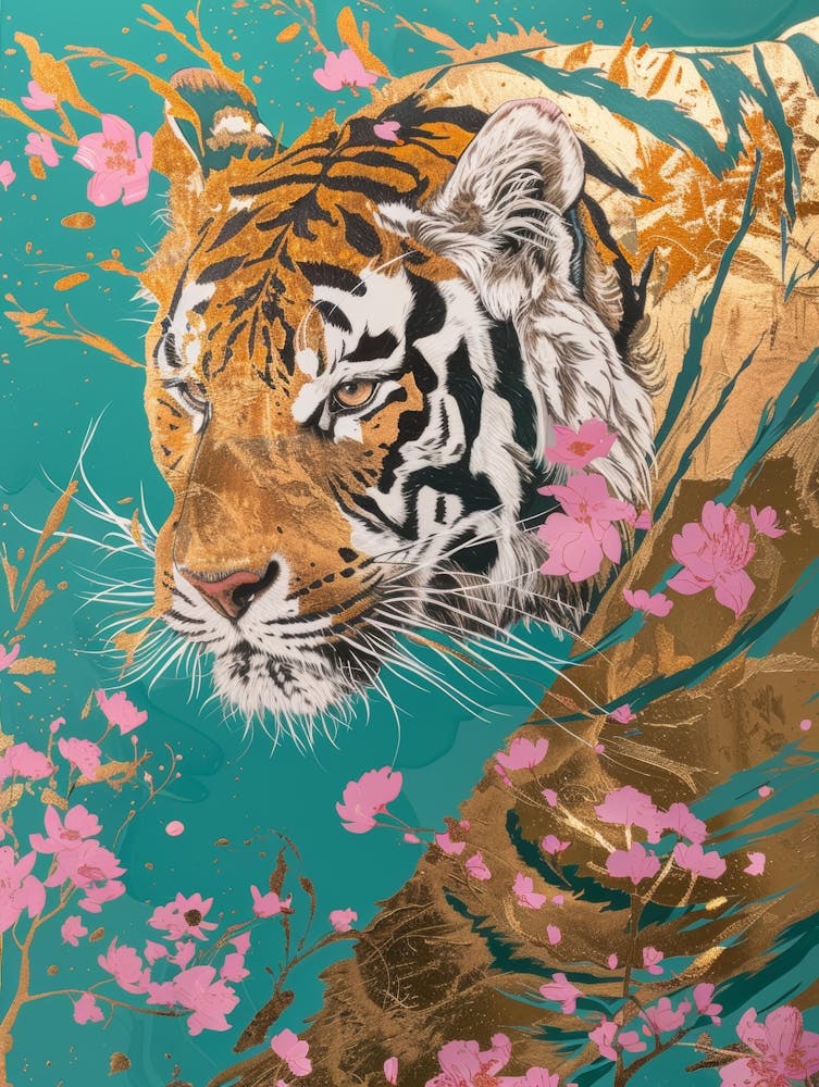 Tiger In Bloom 5