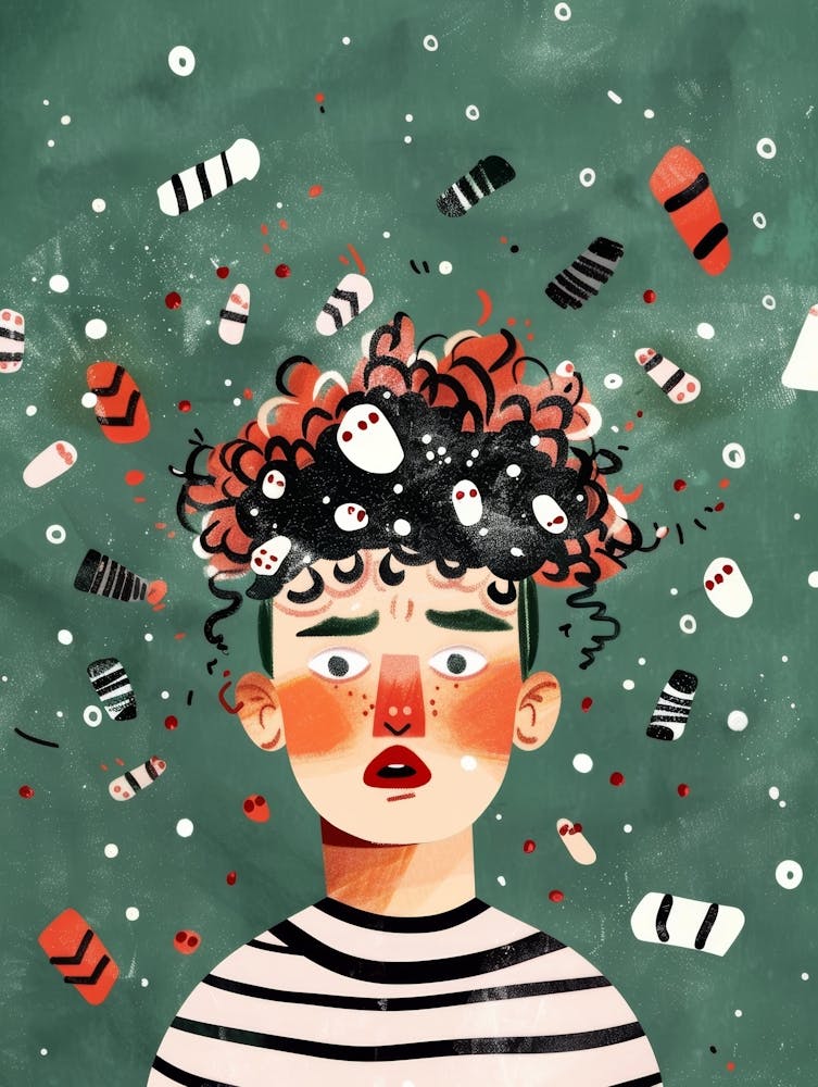 Illustration Of A Girl With Hair
