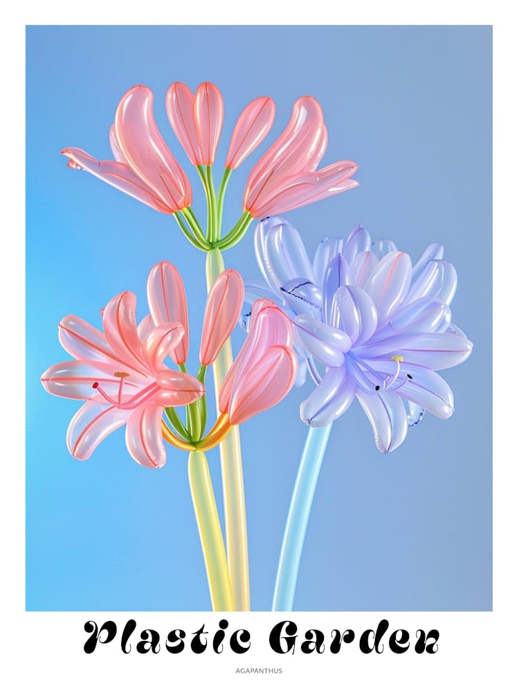 Dreamy Inflatable Flowers Poster Agapanthus 1