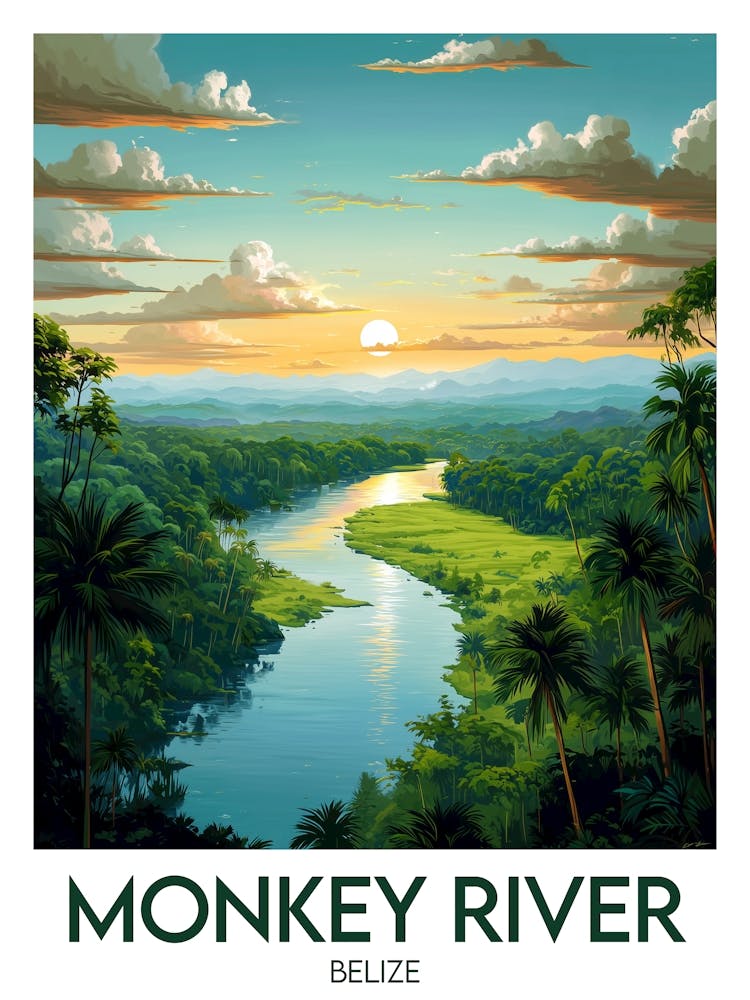 Affiche de voyage Monkey River