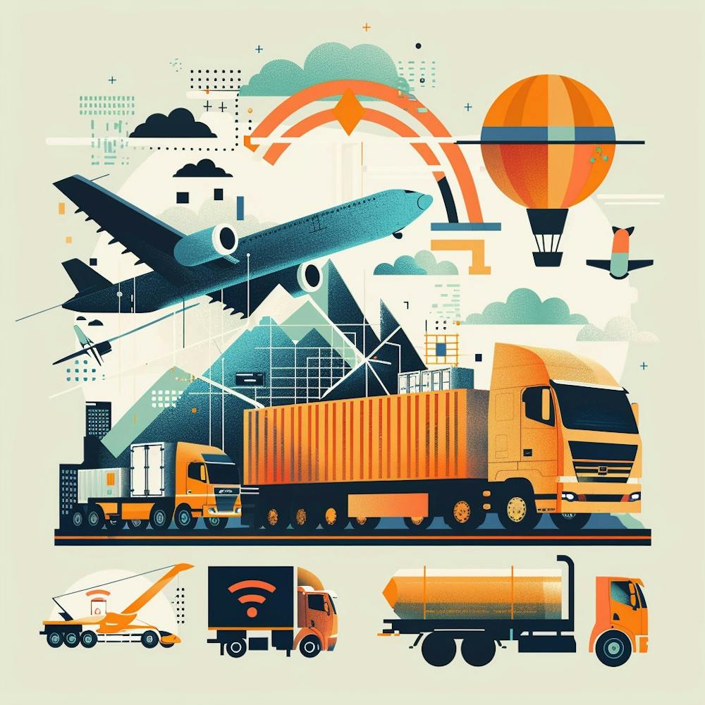 Illustration Of Transportation And Logistics 1