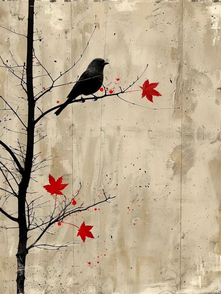 Crow On A Tree 1