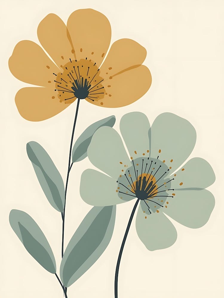 Blush Meadow Serenity Two Flowers