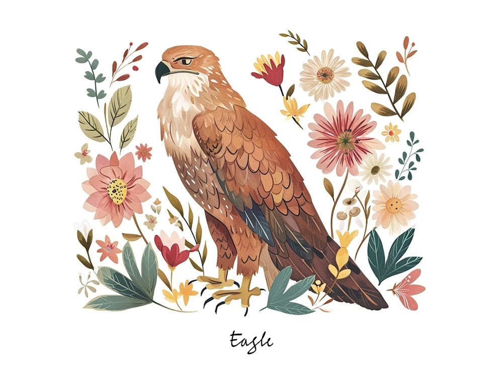 Little Floral Eagle 3 Poster