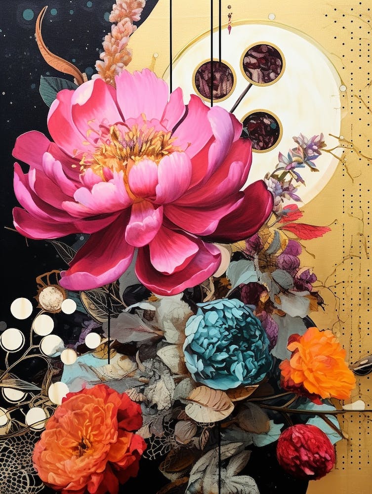 Surreal Florals Rose 1 Flower Painting