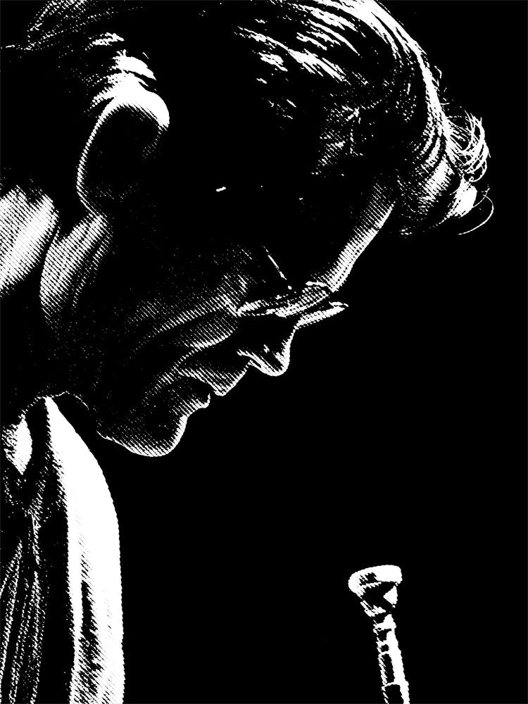 Chet Baker Line Art Illustration 1