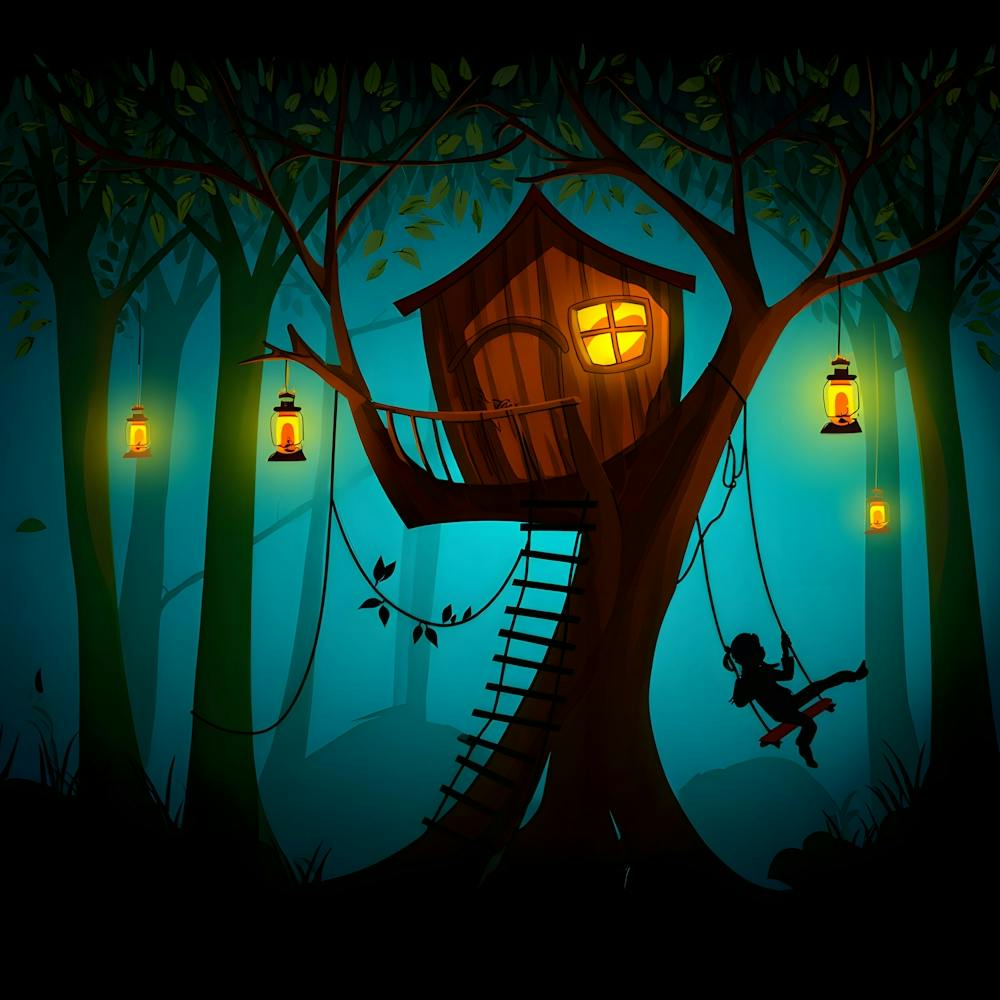 Treehouse At Night