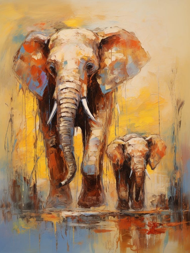 Elephant  Abstract Expressionism 1