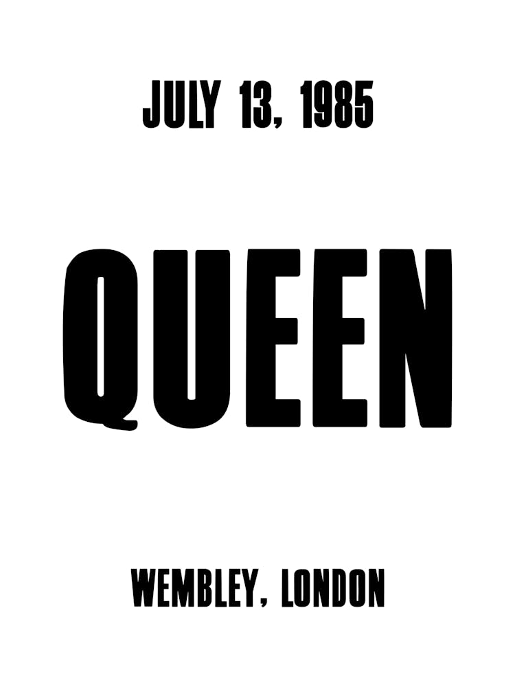 Queen 1985 Concert Poster