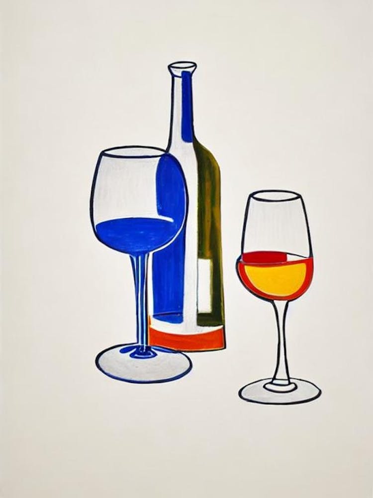 French Connection Picasso Line Drawing Cocktail Poster