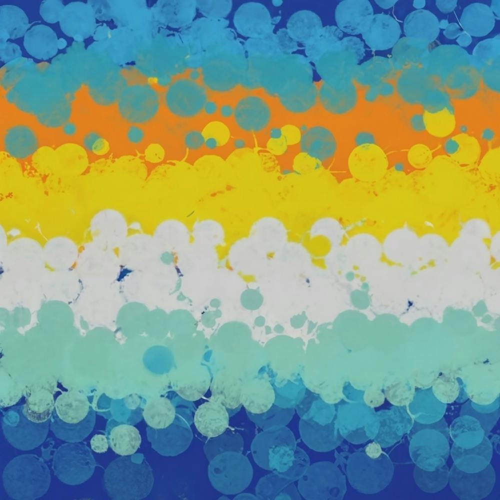 Blue, Yellow, And Orange