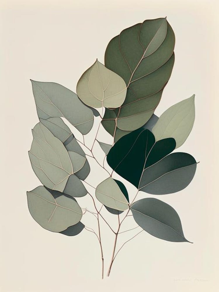 Feuille d'Eucalyptus Inspiré de Rousseau 2