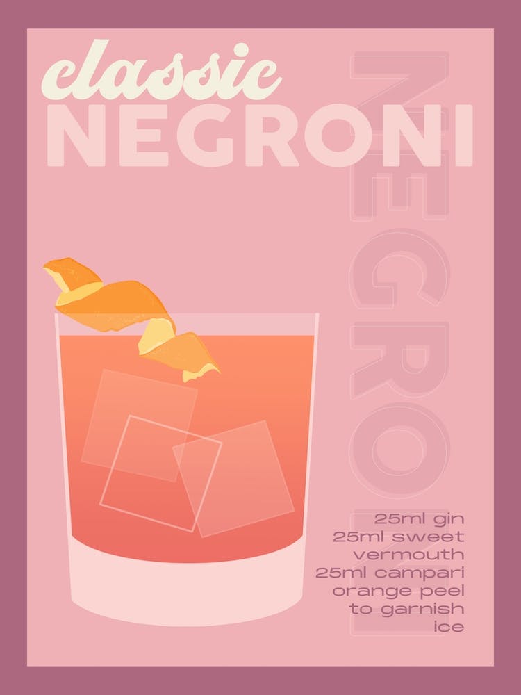 Burgundy Negroni Cocktail