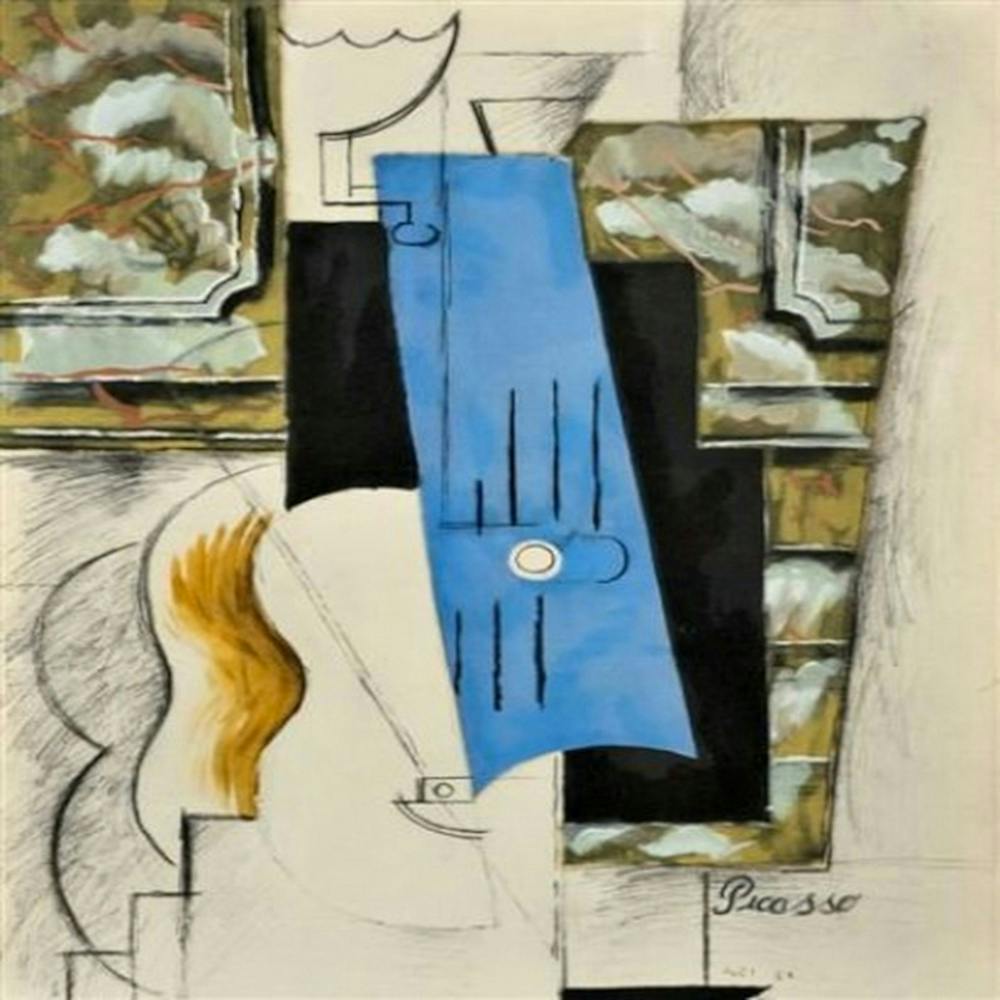 Picasso 1914.Composition à la guitare