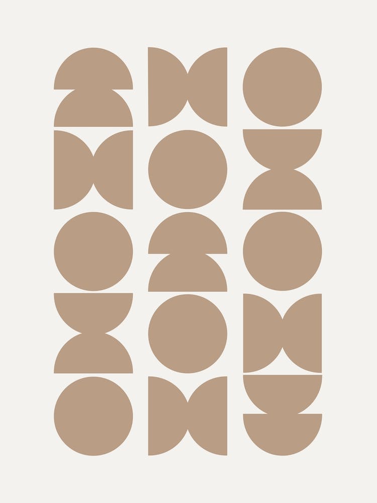 Abstract Shapes Rust Pastel