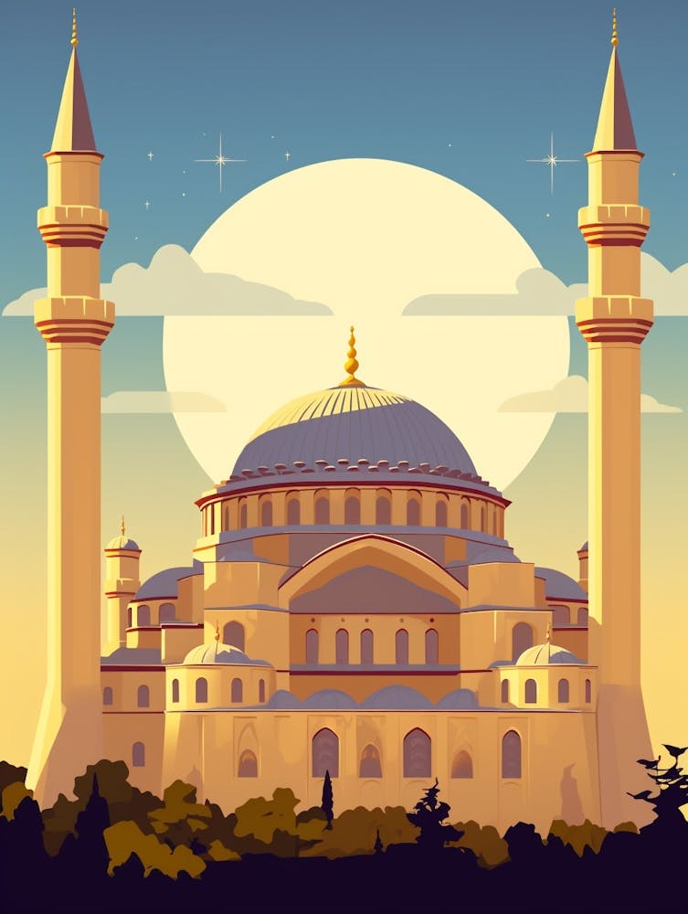 Hagia Sophia Ayasofy Modern Pixel Art 3