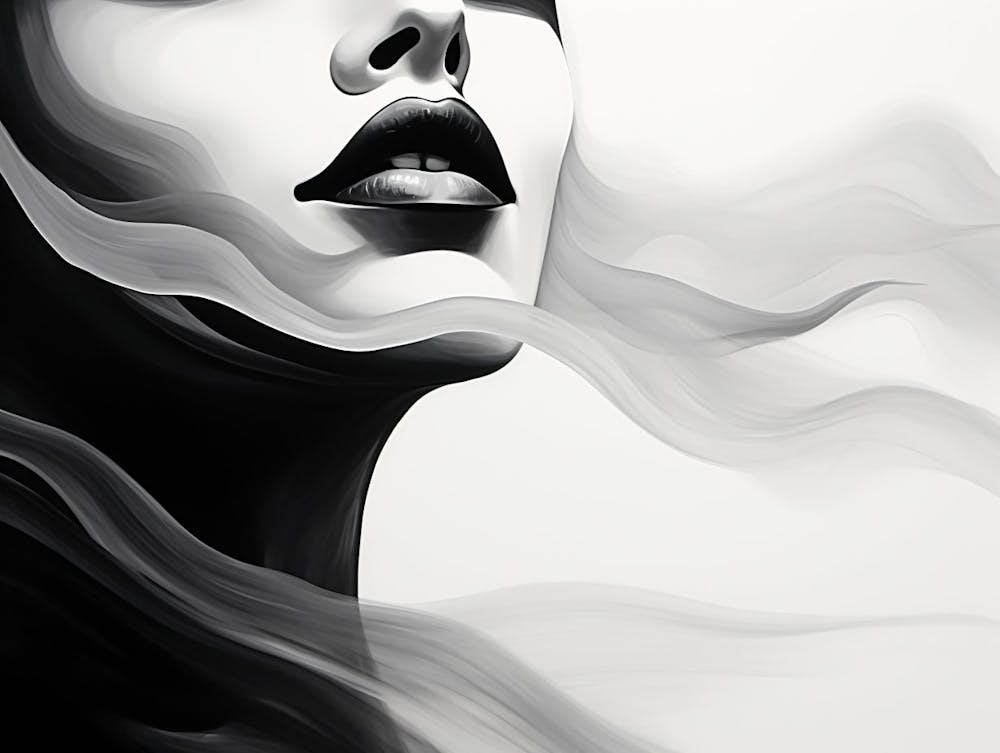 Silence Abstract Black And White 14