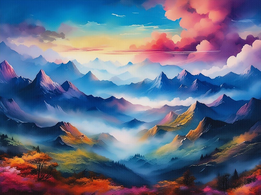 Sunrise In The Misty Mountains