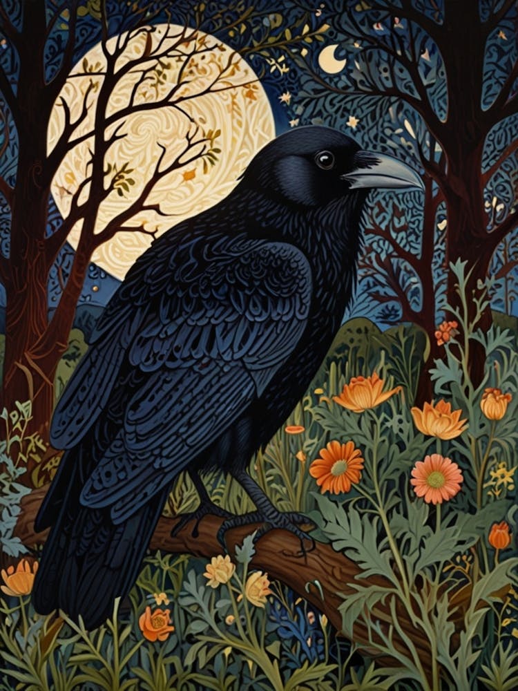 William Morris Crow In The Woods 1