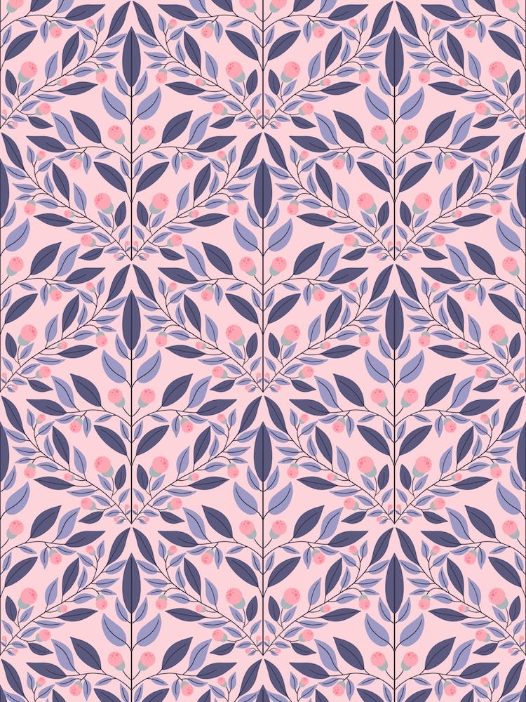Pink Floral Diamond