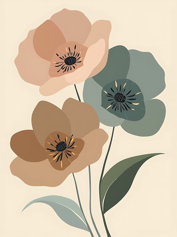 Warm Neutrals Flower Bouquet