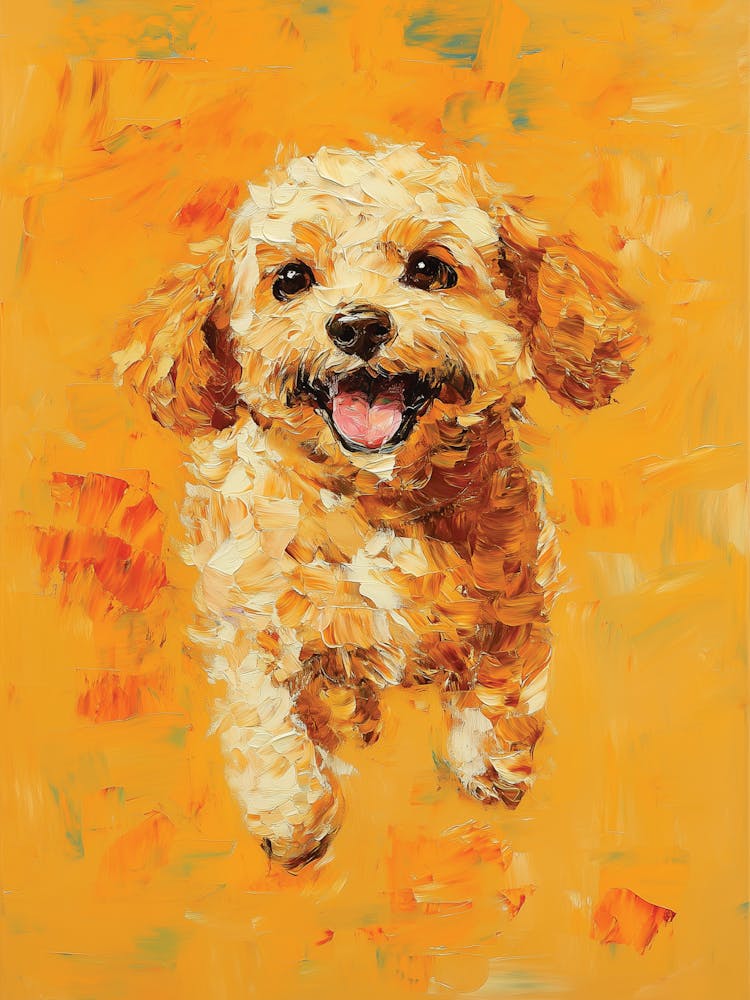 Cavapoo Dog Running Free