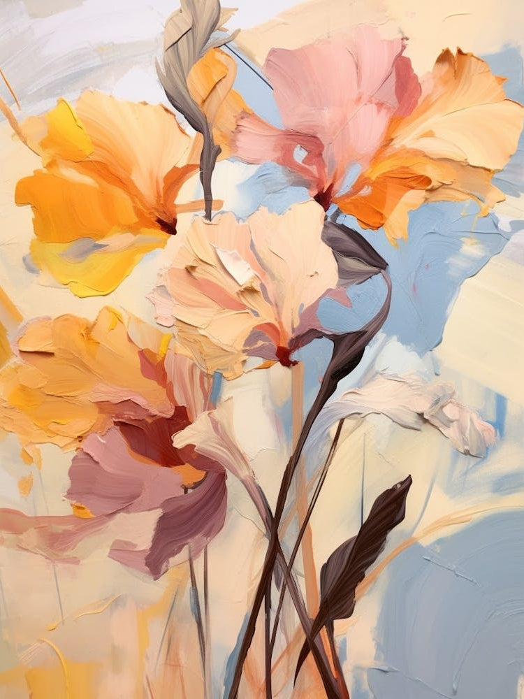 Fall Flower Painting Iris 1