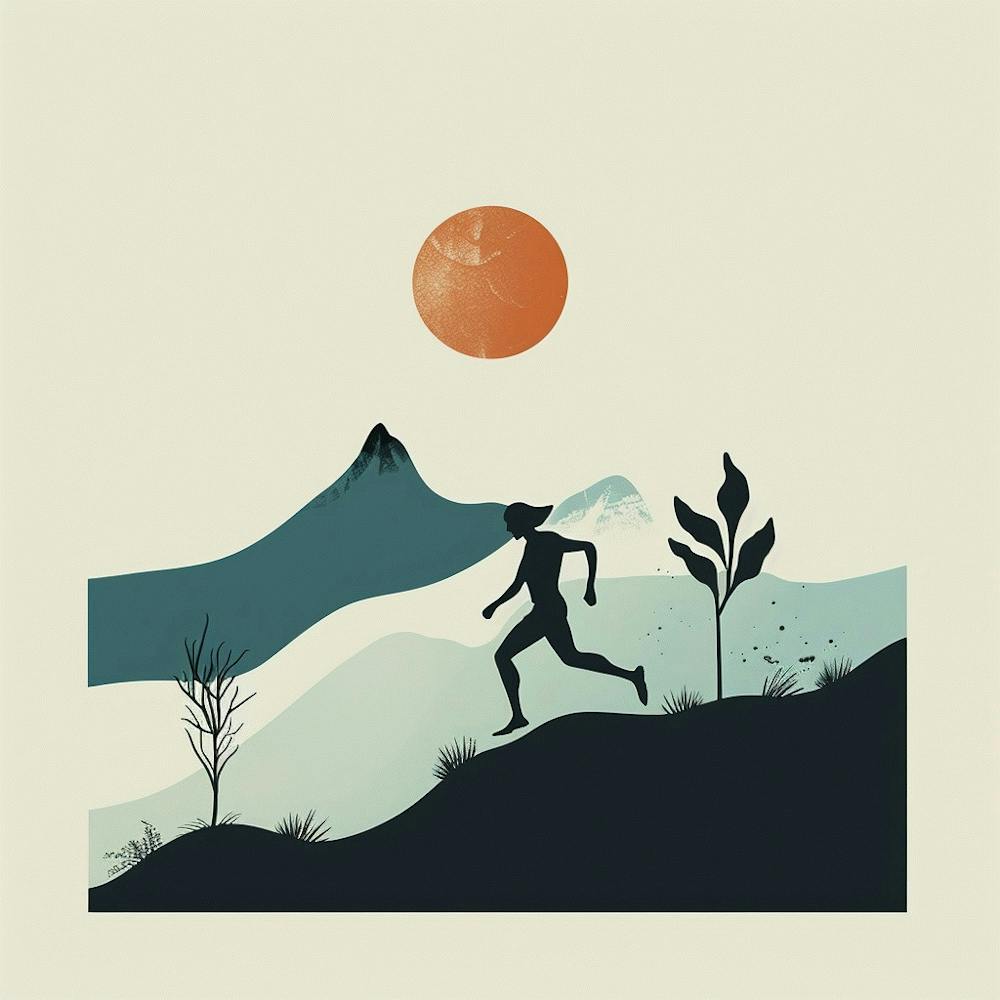 Silhouette Of A Runner 2