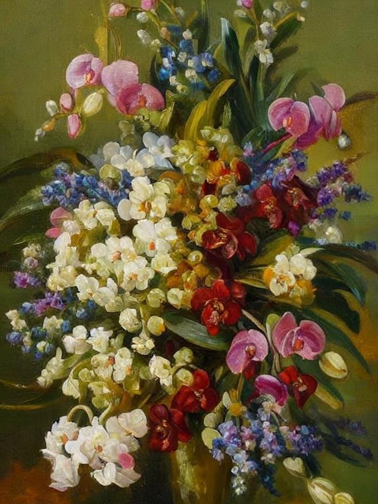 Orchids Painting 2 Flower