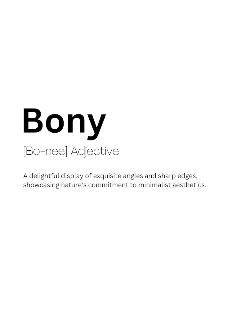 Bony Definition Bedeutung