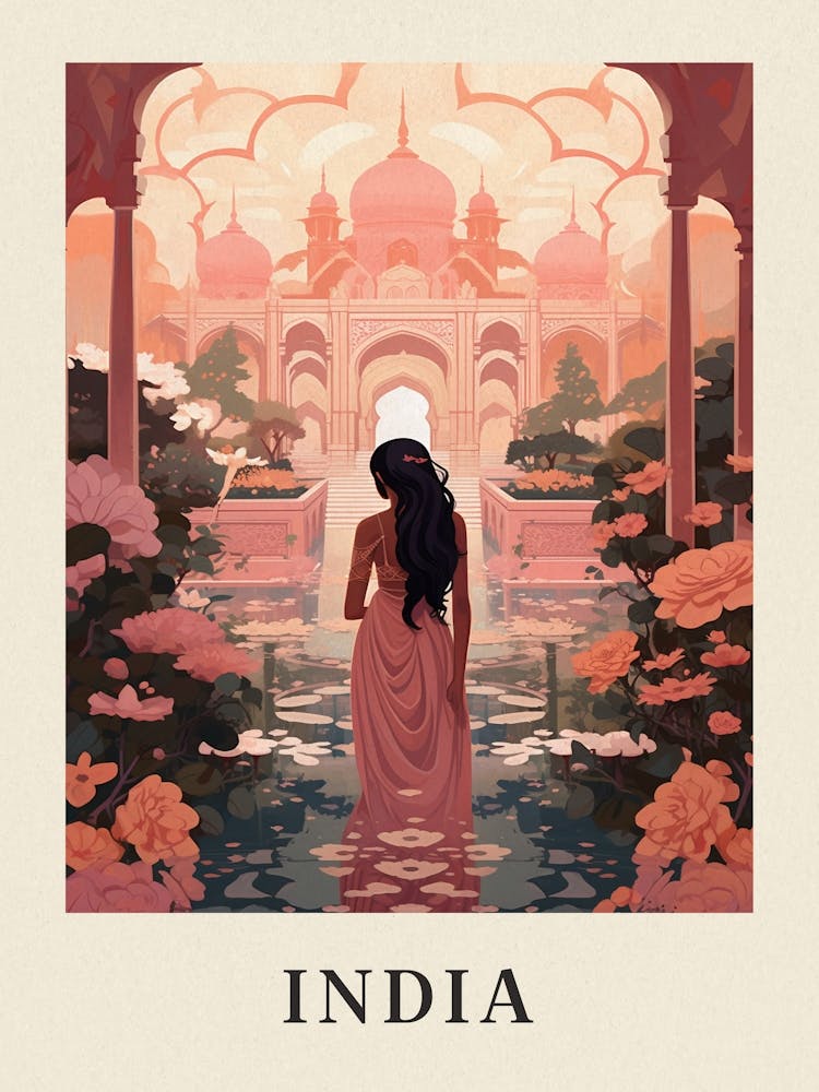 Vintage Travel Poster India