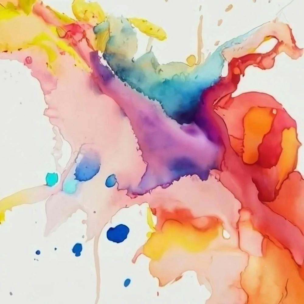 Peinture Abstraite à l'Aquarelle