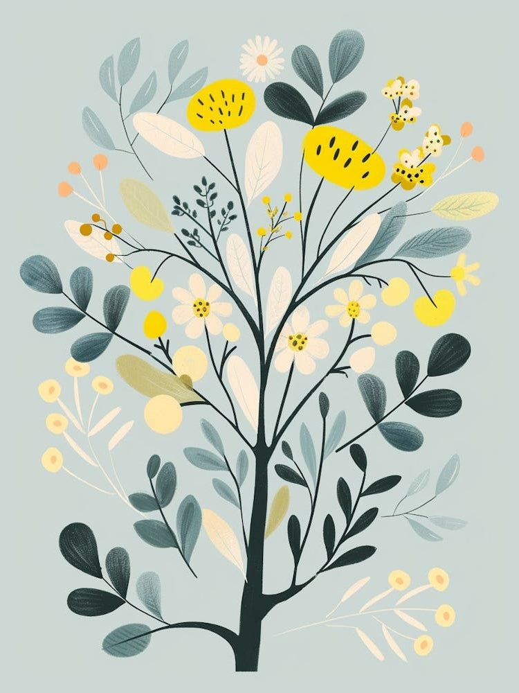 Hemlock Tree Flat Illustration 3