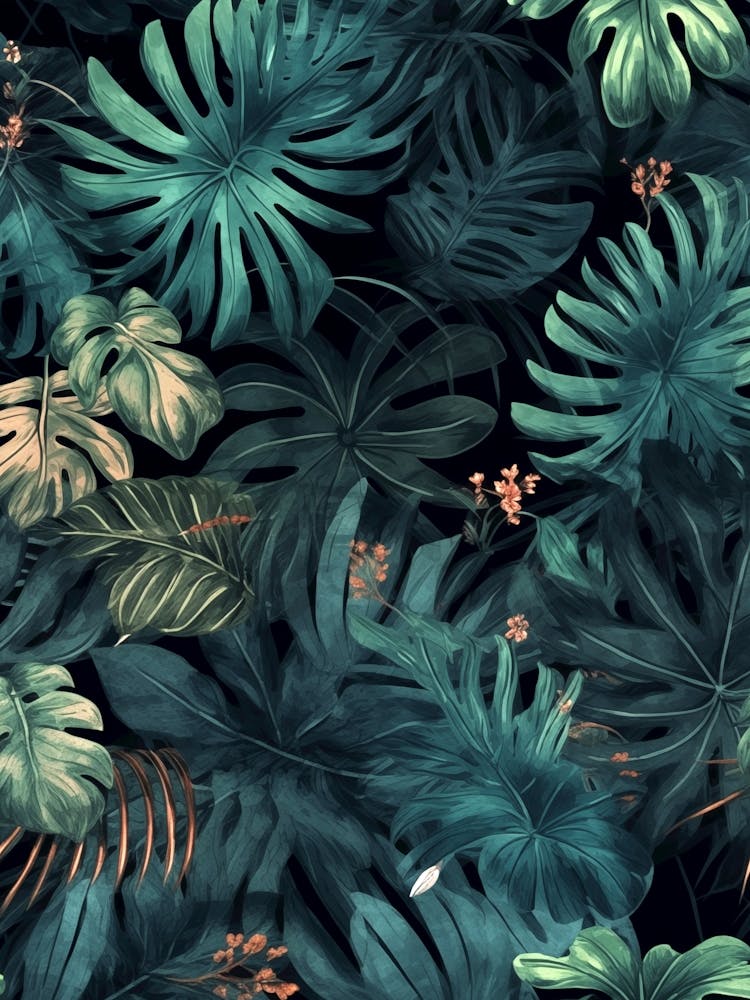 Tropical Leaves Wallpaper 1