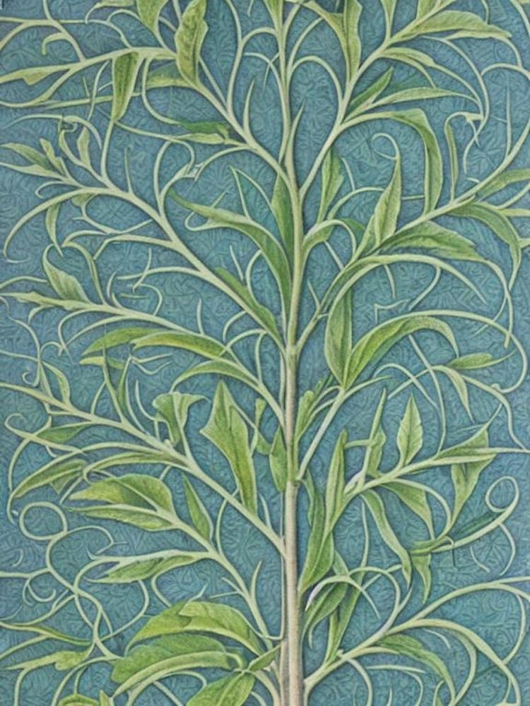 Swamp White Oak tree Vintage Botanical