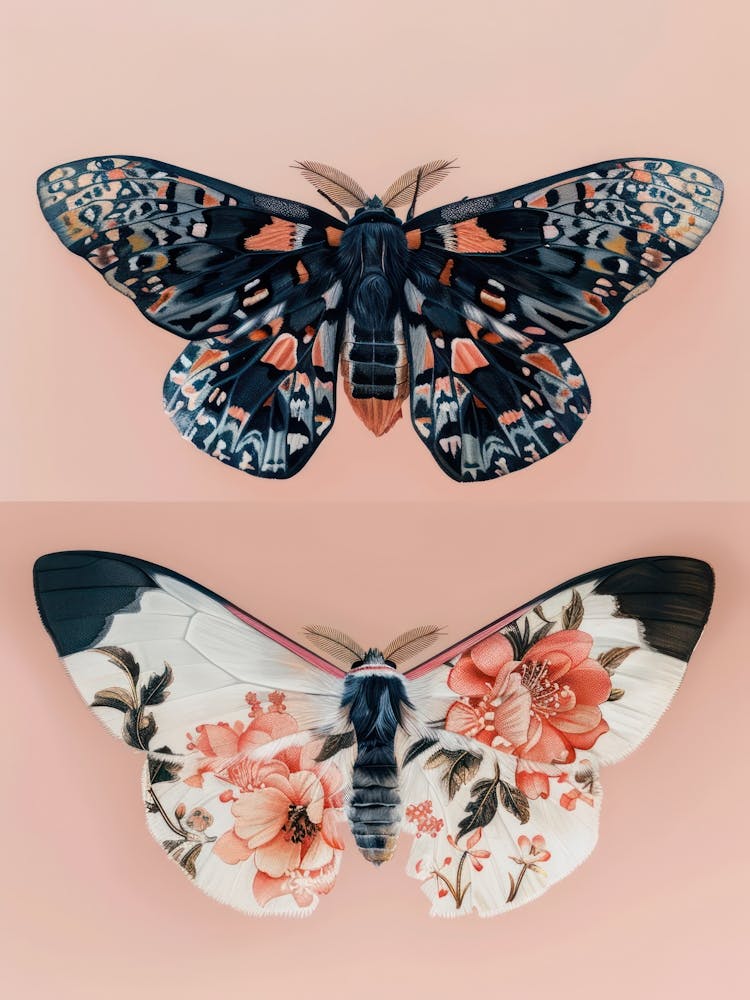 Textile Butterflies William Morris Style 5