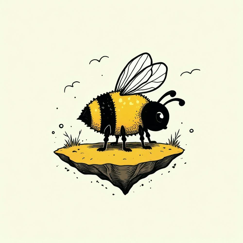 Bee On A Rock